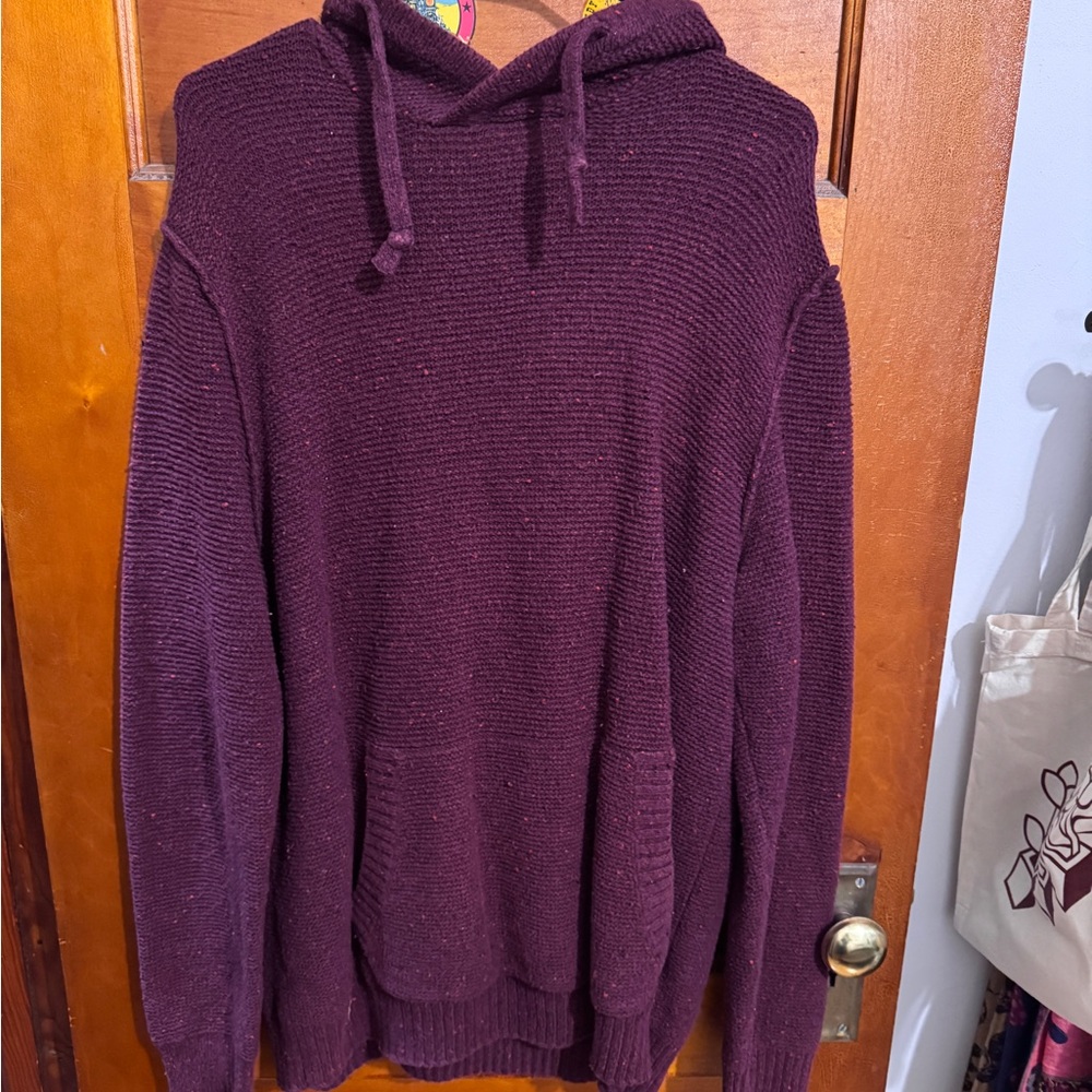 Men's Burgundy Knit Sweater